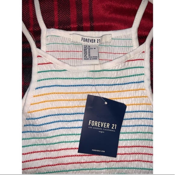 Forever 21 Rainbow Striped Tank Top - Picture 2 of 2